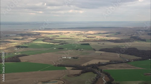 Flight Past Farmland With Delaware River, Background photo