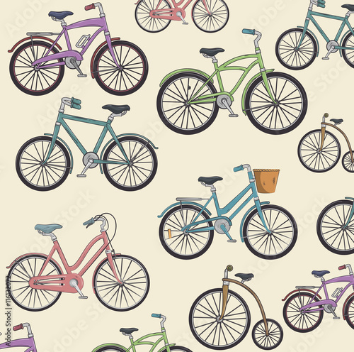 Bicycle pattern isolated icon design, vector illustration graphic 