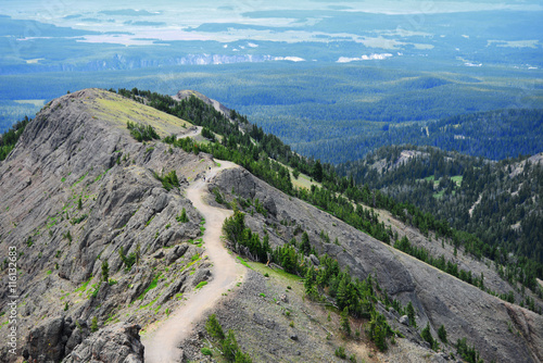 View South from Mount Washburn, Yellowstone National Park photo