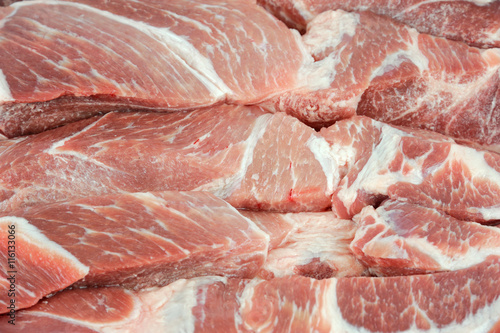 close up on fresh pork meat cut