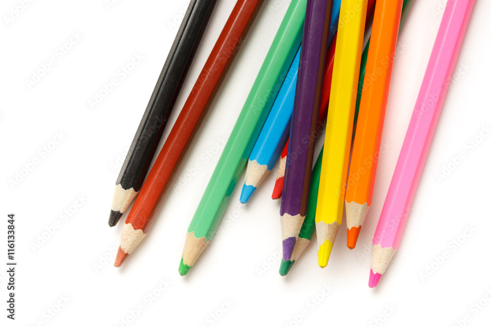 Palette of colorful pencils Palette of colorful pencils