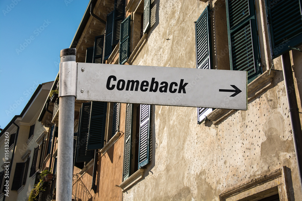 Fototapeta premium Schild 87 - Comeback