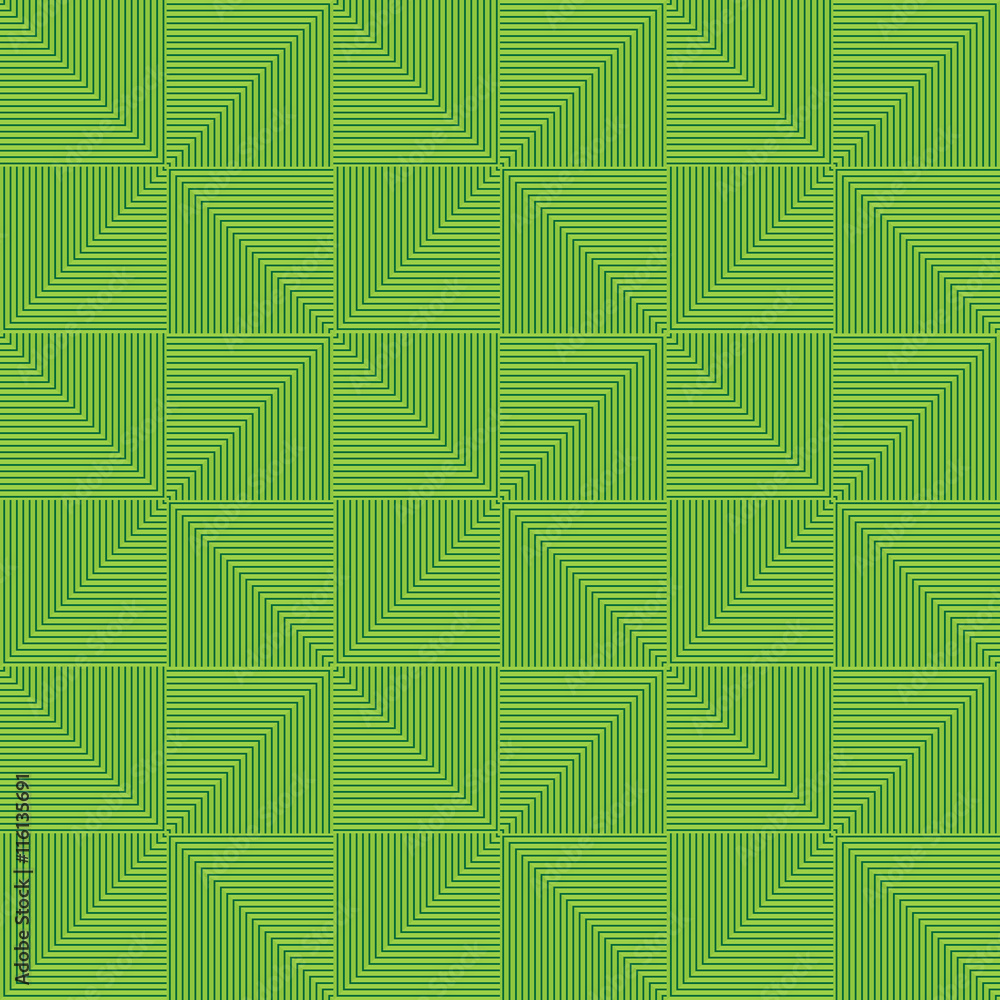 Geometric background of green triangles. Seamless pattern of triangles. Abstract geometric pattern of horizontal and vertical lines