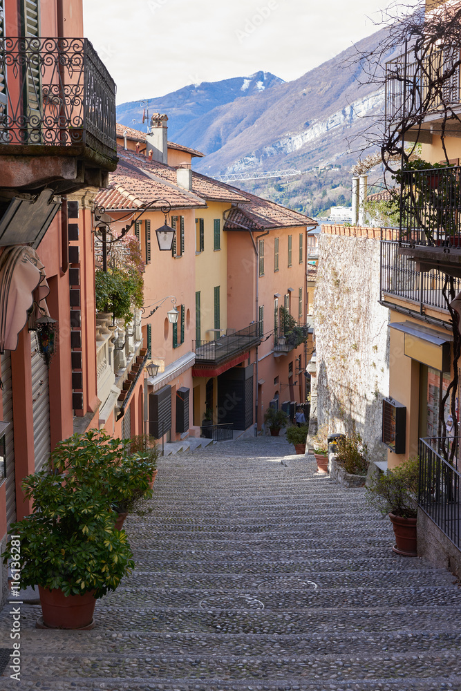 picturesque old alley in Bellagio