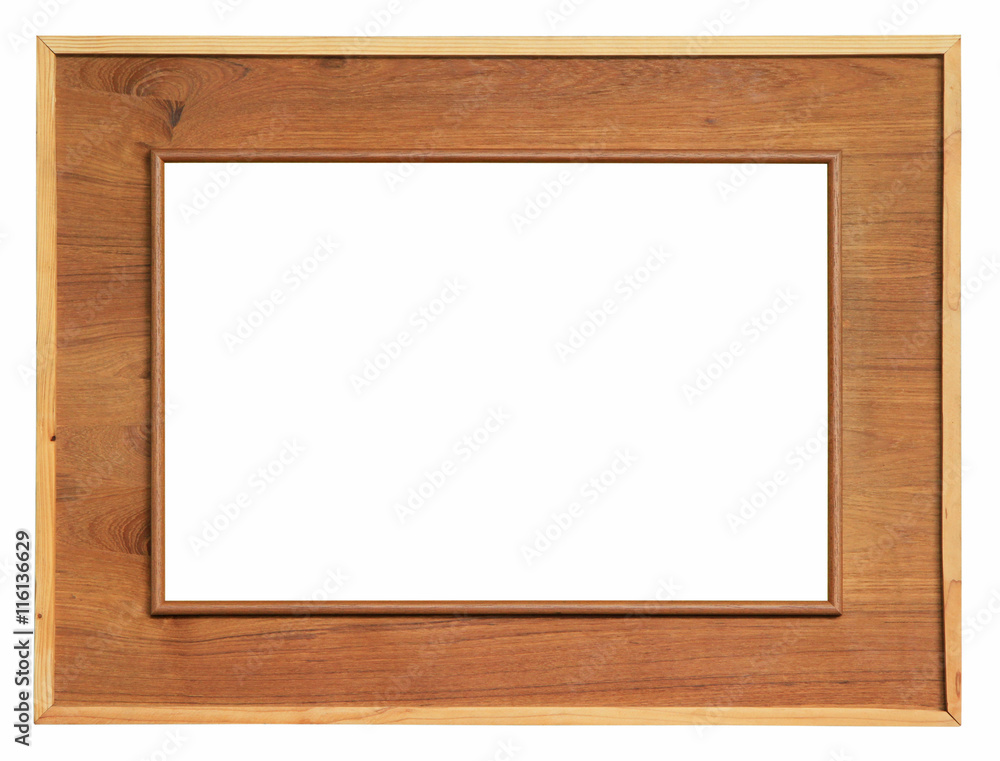 Wooden frame isolated on white background Wooden frame isolated on white background