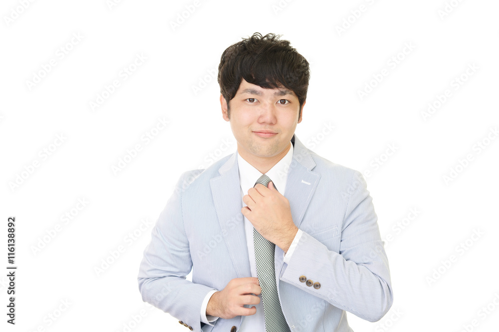 微笑むビジネスマン 微笑むビジネスマン