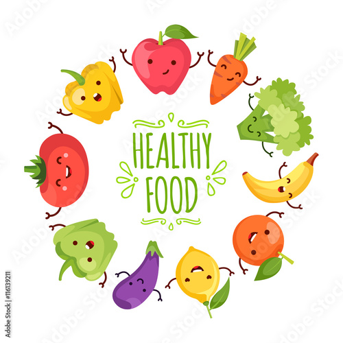 Healty food cartoon representing