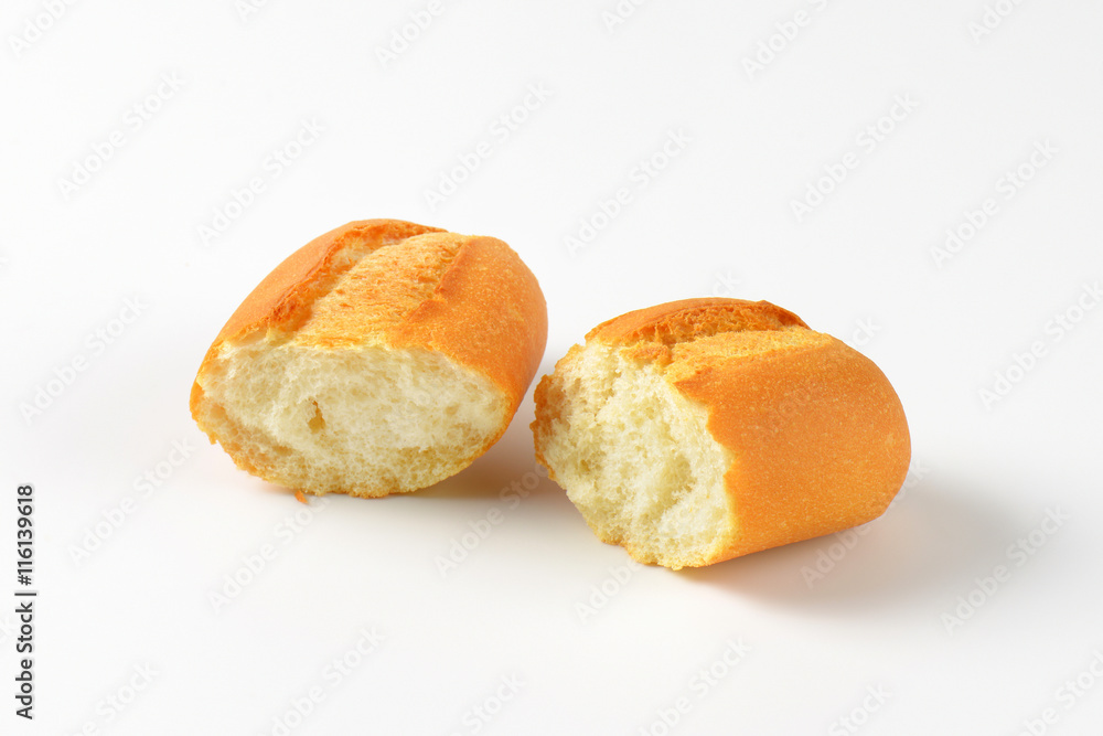 halved bread roll halved bread roll