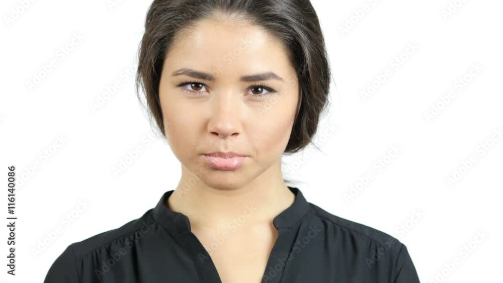 Sad Beautiful Girl Portrait, worried and Angry Sad Beautiful Girl Portrait, worried and Angry