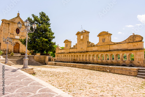 View of Granfonte, baroque fountain in Leonforte