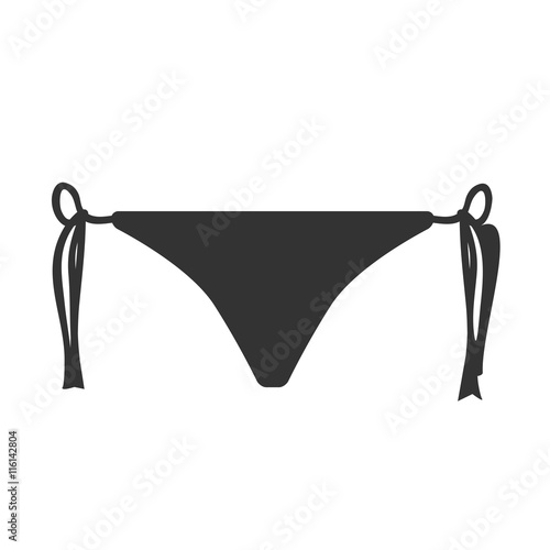 Bikini icon. Simple flat logo of bikini isolated on white background. Vector illustration.