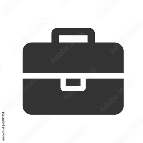 Suitcase icon. travel baggage vector icon. Suitcase flat logo isolated on white background. Vector illustration.