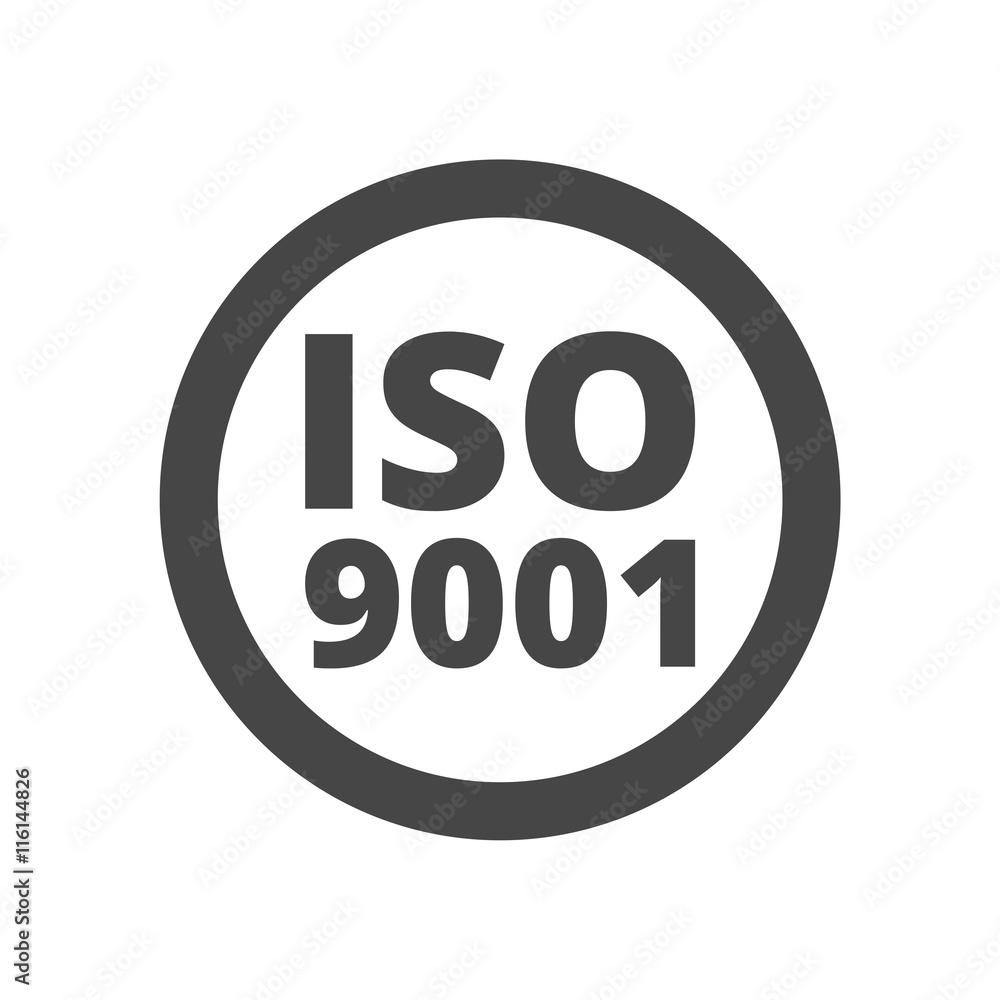 ISO 9001 certified sign icon ISO 9001 certified sign icon