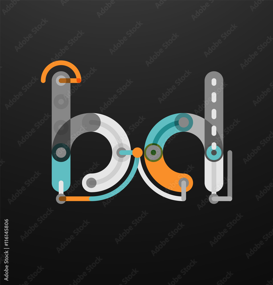 Colorful funny cartoon letter icon Colorful funny cartoon letter icon