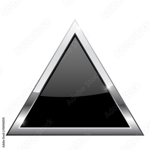 Black triangle with chrome frame