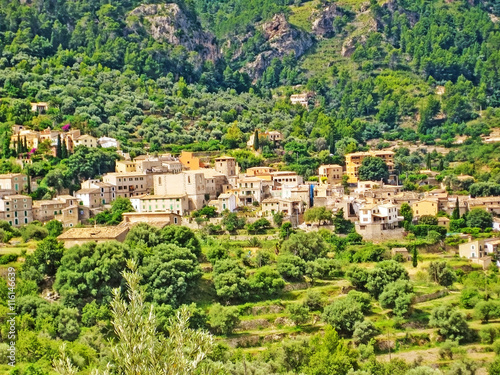 Rural village in the Sierra de Tramuntana mountains photo