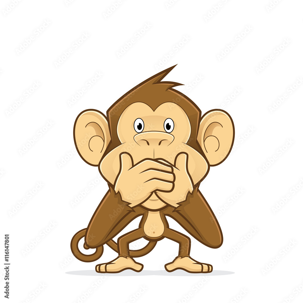 Monkey closing his mouth Monkey closing his mouth