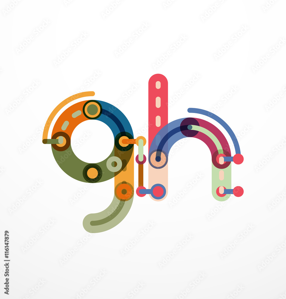 Fototapeta premium Vector letter concept