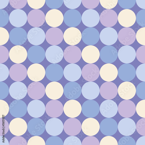 Seamless vector decorative background with circles  buttons and polka dots. Print. Cloth design  wallpaper.