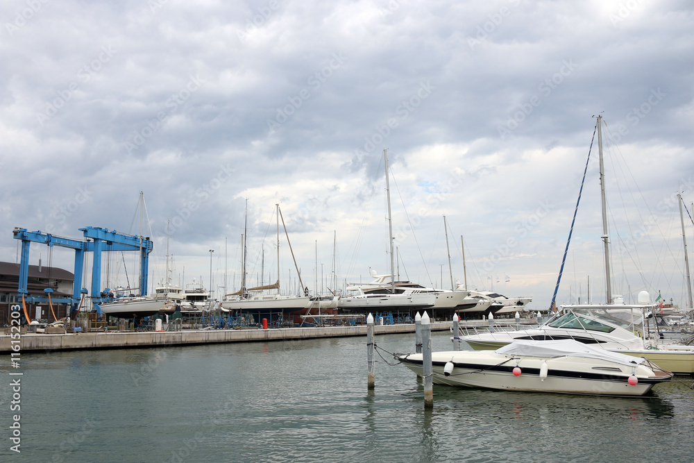 yacht and sailboats port Rimini Italy