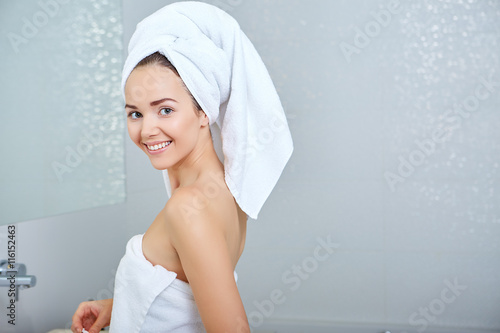 Young Woman in the Bathroom