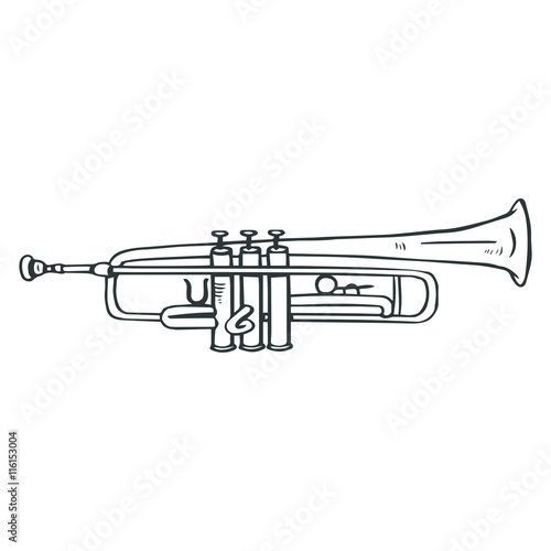 Sketched trumpet illustration