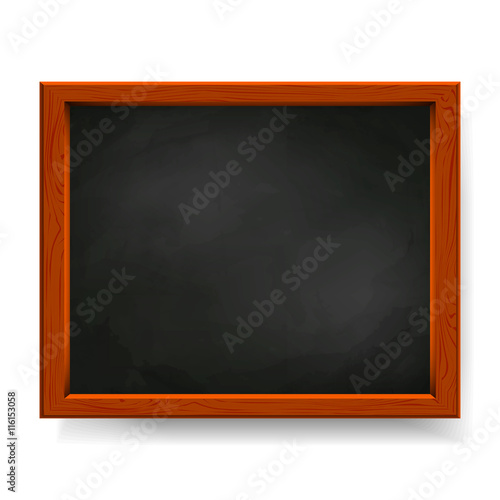 Black vector blackboard isolated on white