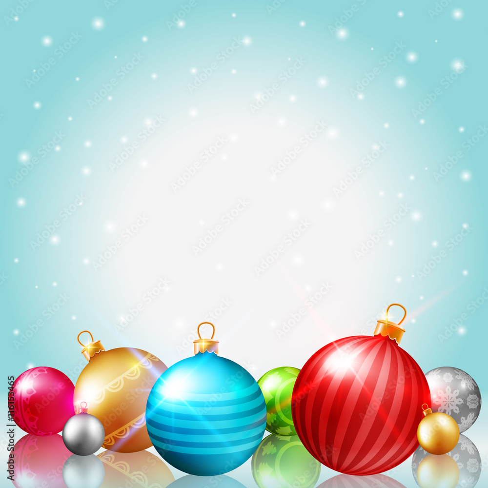 Christmas background with colorful baubles Christmas background with colorful baubles