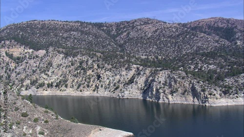 Flight Through Narrow Strait Of Seminoe Reservoir photo