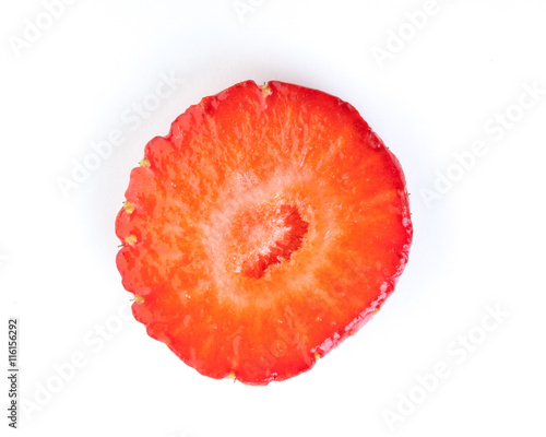 Strawberry. Piece and slice isolated
