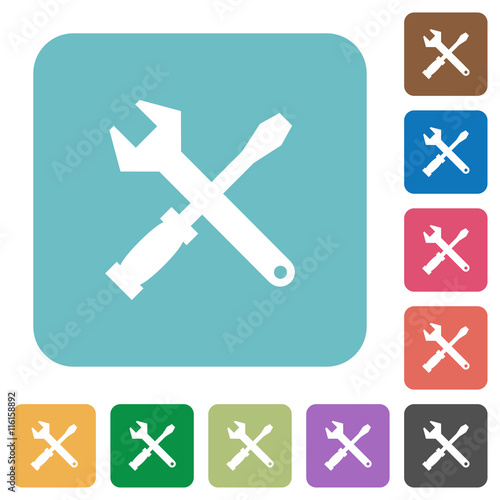 Flat tools icons