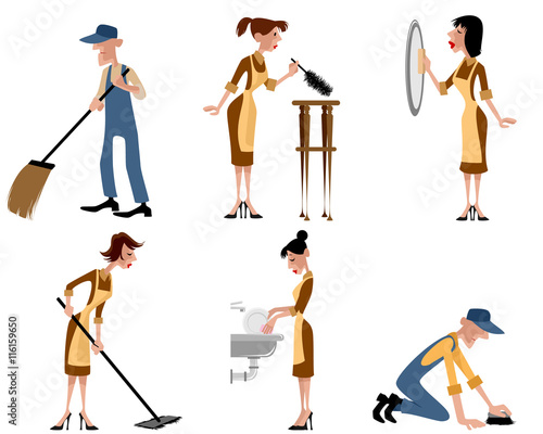 Domestic staff set