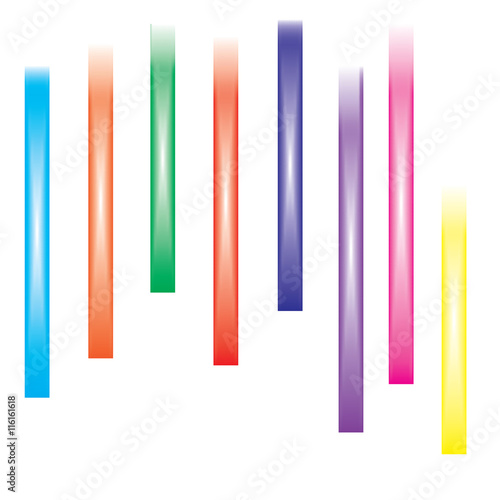 bright stripes elements for design abstraction art creative modern multicolored vector white background