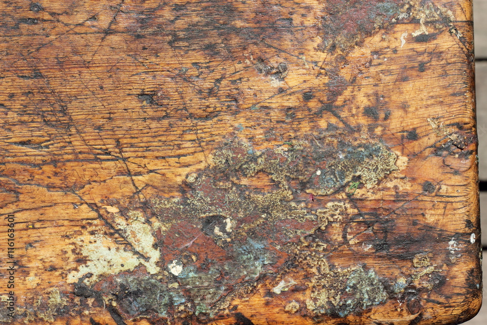 old wooden texture with traces of paint