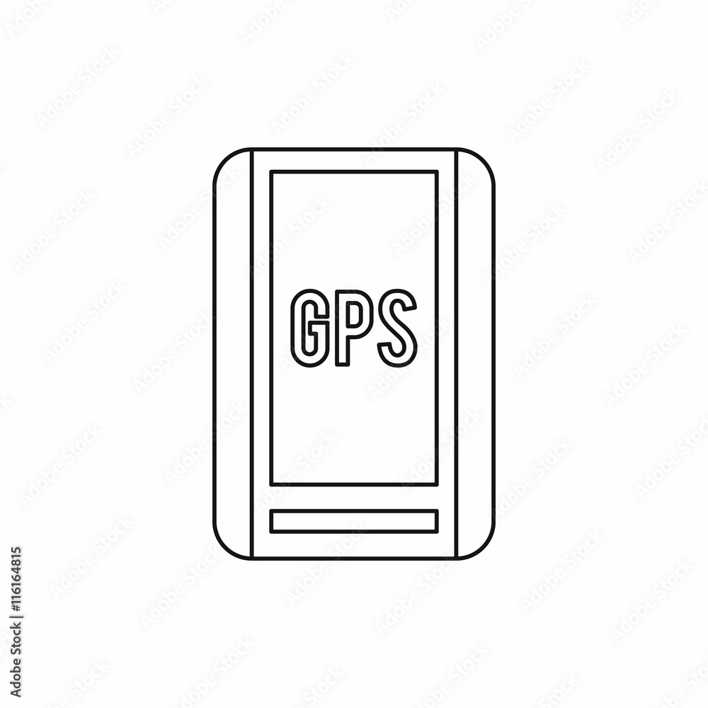 Global Positioning System icon in outline style isolated vector illustration Global Positioning System icon in outline style isolated vector illustration
