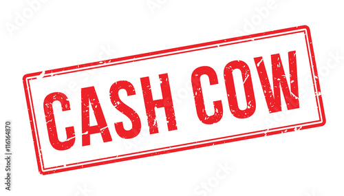 Fotografie Cash cow rubber stamp