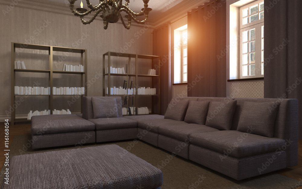 Fototapeta premium 3D-rendering of the interior
