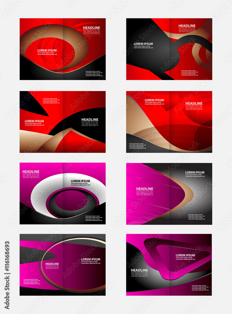 Set of Template for advertising brochure
