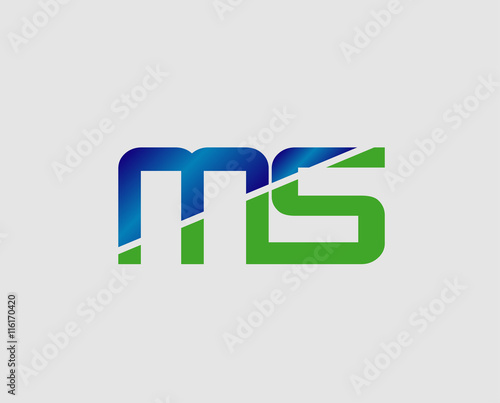 MS company group linked letter logo 