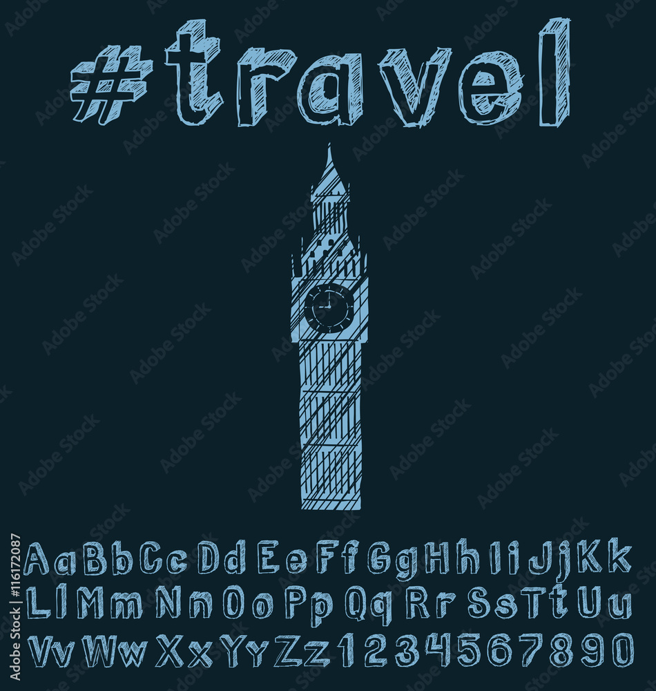 Travel concept with monument