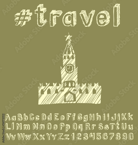 Travel concept with monument
