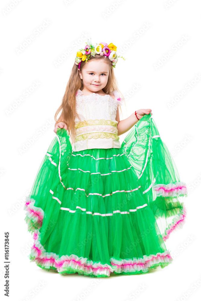 Little girl wearing fluffy dress Little girl wearing fluffy dress