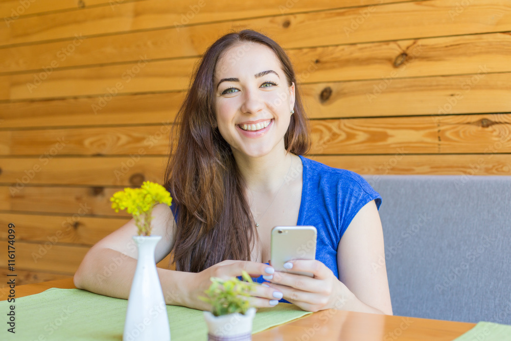 Beautiful young caucasian business woman with smart phone Beautiful young caucasian business woman with smart phone
