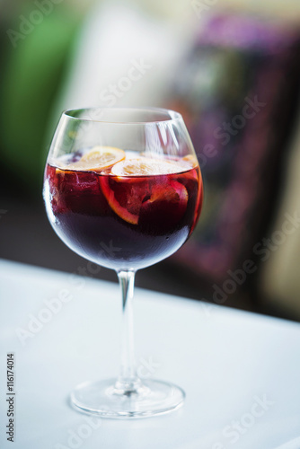 red wine spanish famous traditional sangria gourmet cocktail dri