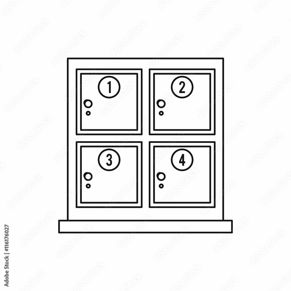 Cells for storage in the supermarket icon in outline style isolated vector illustration Cells for storage in the supermarket icon in outline style isolated vector illustration