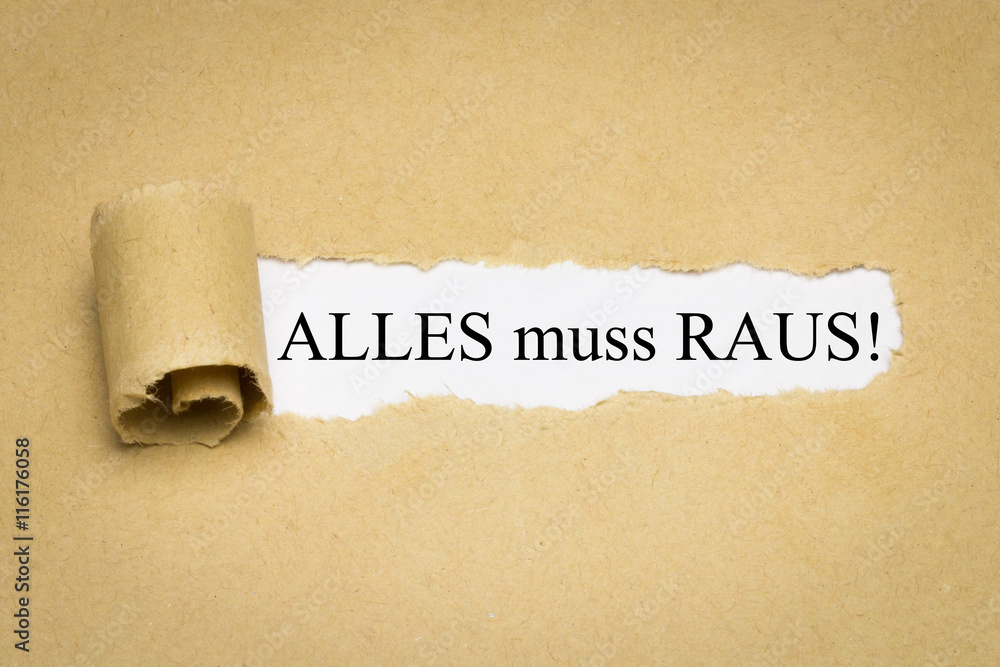 ALLES muss RAUS! Stock-Foto | Adobe Stock