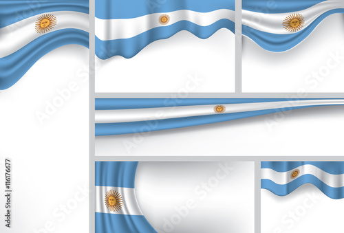 Abstract Argentina Flag, Argentinian Colors (Vector Art)