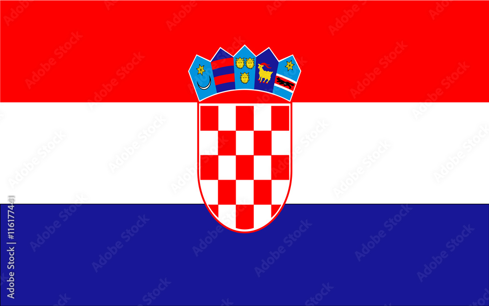 Naklejka premium Flag of Croatia