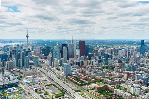 Photography Aerial photograph taken from a helicopter in Toronto.