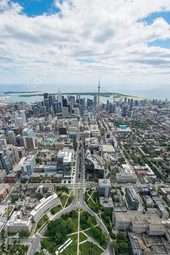 Aerial photograph taken from a helicopter in Toronto.